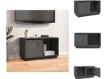 Vidaxl Mobile Tv Grigio 74X35X44 Cm In Legno Di Pino Massiccio - Mobili Tv