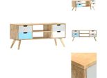 Mobile Tv Vidaxl 110×35×48 Cm In Legno Massiccio Di Mango - Mobili Tv