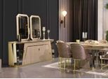 Set Sala Da Pranzo Tavolo Da Pranzo Credenza Con Specchio Sedie Jvmoebel