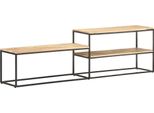 The Living Store Mobile Tv 180X30X50 Cm Legno Di Mango Grezzo