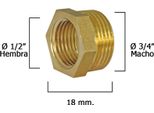Riduttore Esagonale Lucidato Filettatura Maschio 3/4" X Filettatura Femmina 1/2"""