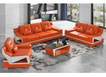 Set Di Divani In Pelle Finta Arancione 321 Divani Jvmoebel