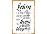 Vianmo Insegna In Legno 18X12 Cm Leben Nicht Warten Sturm Vorbei