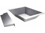 All'grill In Acciaio Inox Inserto Per Carbonella Con Deflettore Di Calore -Profondo- Per Cucina Estrema, Ultra E Outdoor