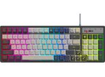 Tastiera Da Gioco Hxsj V600 A 96 Tasti, Retroilluminazione Rgb | 26 Tasti Senza Conflitti | Copritasti Flottanti | Usb Plug-And-Play, Nero