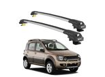 Turtle Portapacchi AIR-1 Fiat Panda 169 2003 - 2011 Barre Rialzate , Argento
