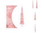 Vidaxl Mezzo Albero Di Natale Artificiale Con Supporto Slim Pink 240 Cm - Alberi Di Natale