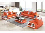 Sofagarnitur Sessel Divani 3Tlg Arancione Jvmoebel
