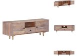 Mobile Tv Vidaxl 118X30X40 Cm In Legno Massiccio Di Acacia - Mobili Tv
