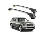 Turtle Portapacchi AIR-1 Infiniti QX56 Z62 2011 2012 2013 , Argento