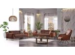 Set Di Divani Chesterfield Marrone 3+3+1 Posti 3Pcs Jvmoebel