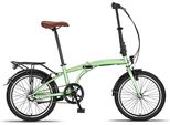 Pacto Eleven - Bicicletta Pieghevole Da 20 Pollici Di Alta Qualità Con Telaio In Acciaio, Cambio Shimano Nexus 3 Hub, Bicicletta Pieghevole Da Città Bicicletta Olandese Pieghevole Menta