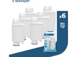 Wessper Aquaintense+ Set Di 6 Filtri Per L'acqua – Filtri Di Ricambio, Compatibili Con Macchine Da Caffè Espresso Automatiche Saeco / Philips