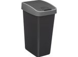 5 Five Simply Smart - Cestino Per Rifiuti A 2 Aperture In Plastica 25L Grigio