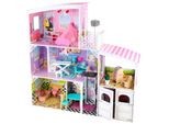 4Iq Grande Casa Delle Bambole In Legno Ksenia 112X31,5X112,5 Cm Con Accessori E Garage