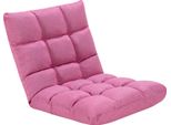Sedia Da Terra Regolabile Costway, Sedia Da Terra Imbottita, Cuscino Da Terra Con Schienale, Sedia Da Meditazione, Sedia Da Finestra (Rosa)