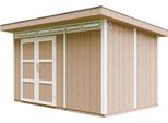 Capanno Da Giardino Di 8,7M² Con Pavimento E Piastrelle Bituminose - Capanno Da Giardino L412Xl279Xh239 Cm - Capanno Da Giardino Timbela M904A - Terra Brown