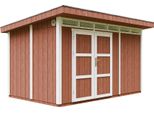 Capanno Da Giardino Di 8,7M² Con Pavimento E Piastrelle Bituminose - Capanno Da Giardino L412Xl279Xh239 Cm - Capanno Da Giardino Timbela M904A - Redwood Red