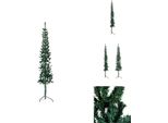 Vidaxl Mezzo Albero Di Natale Artificiale Con Supporto Verde Slim 210 Cm - Alberi Di Natale