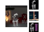 Vidaxl Renna Decorazione Natalizia Con Rete 306 Led 60X24X89 Cm - Illuminazione Natalizia