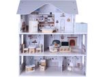 4Iq Casa Delle Bambole In Legno Lili 60X24X70 Cm Con Accessori