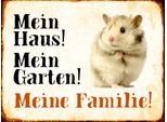 Vianmo Insegna In Legno 30X40 Cm Tiere Hamster Mein Haus Garten Familie