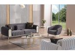 Set Di Divani 3+1 Posti Poltrona Set Di Poltrone Moderne Relax Mobili Grigio