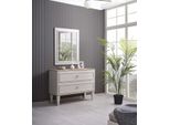 Cassettiera Con Specchio Camera Da Letto Console Legno Grigio Set 2Pz Jvmoebel