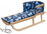 Slitta In Legno Con Schienale Con Cuscino Per Bambini Schienale A Corda 88 Cm Inverno 10282