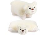 Cuscino Orso Di Peluche Brubaker - Orsetto E Cuscino Di Peluche 2 In 1 - Peluche 40 X 30 Cm - Orsetto, Beige