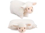 Cuscino Di Peluche Brubaker Pecora - Peluche E Cuscino Di Peluche 2 In 1 - Cuscino Decorativo 40 X 30 Cm, Beige