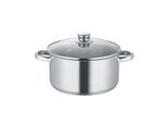 Casseruola - Ø 24 Cm - Acciaio Inossidabile 18/10 - Con Coperchio In Vetro