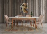 Sala Da Pranzo Mobili Di Design Tavolo Moderno 4X Sedie 5 Pezzi Jvmoebel