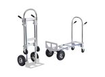 Vevor Carrello Porta Sacchi 2 In 1 Pieghevole Capacità Di Carico 249/363 Kg Carrello Da Trasporto Carrello Porta Sacchi In Lega Di Alluminio E Acciaio Al Carbonio ⇋ Carrello A Pianale Carrello Per Attività Di Carico E Trasporto In Interni Ed Esterni