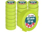 Kotarbau® Set Di 24 Nastri Per Mascheratura Al Neon Nastro Per Mascheratura Da 50 M Nastro Per Mascheratura Da 38 Mm Nastro Per Pittori Accessori Per Pittori Carta Per Mascheratura Verde Fluorescente Articoli Per La Pittura