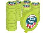 Kotarbau® Set Di 48 Nastri Per Mascheratura Al Neon Nastro Per Mascheratura Da 50 M Nastro Per Mascheratura Da 25 Mm Nastro Per Pittori Accessori Per Pittori Carta Crespa Verde Fluorescente Articoli Per La Pittura