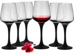6 Bicchieri Da Vino 360Ml Con Stelo Nero Bicchieri Da Vino Rosso Bicchieri Da Vino Bianco Calice Da Vino