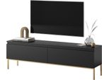 Selsey Bemmi - Lavagna Tv Nera Con Piedini In Metallo Dorato, 150 Cm