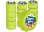 Kotarbau® Set Di 24 Nastri Per Mascheratura Al Neon Nastro Per Mascheratura Da 50 M Nastro Per Mascheratura Da 48 Mm Nastro Per Pittori Accessori Per Pittori Carta Per Mascheratura Verde Fluorescente Articoli Per La Pittura