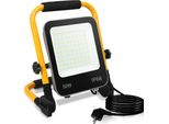 Tolletour Led Proiettore Da Costruzione Proiettore Da Treppiede Luce Da Lavoro 6000K Led Proiettore Da Lavoro IP66 50W