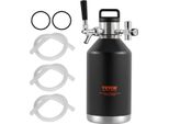 Vevor Sistema Di Spillatura Della Birra Mini Birra Keg Birra Brewer 4 L, Pressione Portatile Keg Set Doppio Strato In Acciaio Inox Strato Sistema Growler Rubinetto Regolabile 27 ℃, Birra Alla Spina Casa Birreria Fresca E Gassata