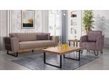 Elegante Set Di Divani Da Salotto 3 Posti Imbottiti 2 Pezzi