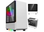 Case Per Pc Coil, Panda T802, Mid-Tower Atx, Vetro Temperato, Ventola Argb 12Cm Rainbow, Bianco