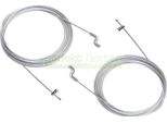 2 X 250 Cm Cavo Bowden Z/S Gancio Cavo Tosaerba Freno Motore Ruota Motrice Cavo Acceleratore