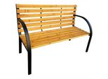 Akord Panca Da Giardino Dalia Nera/Legno Naturale 122X58X82 Cm