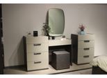 Tavolino Da Toilette Con Specchio Make Up Camera Da Letto Mobili Di Design Legno 2 Pz. Nuovo