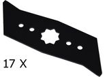 17 X Lame Per Scarificatore Per Wolf Uv 38 Bx - Acciaio Hq