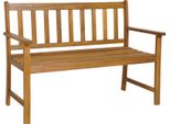 Panca Da Giardino Costway Fino A 360 Kg, Panca Da Giardino A 2 Posti In Legno Di Acacia 122X56,5X86Cm