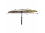 Akord Ombrellone Da Giardino Tilia Beige 245X245X245 Cm
