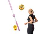 Bastone Da Yoga Stabilizzatore Della Schiena Con Argano Per Una Migliore Postura, Per La Correzione Della Postura, Lo Yoga, Il Pilates, La Riabilitazione E L'allenamento Della Schiena (Rosa)